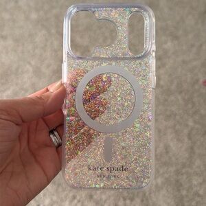 Kate Spade iPhone 17 Pro clear glitter case brand new without box